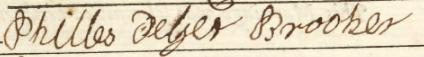 Philadelphia Brooker signature 1785